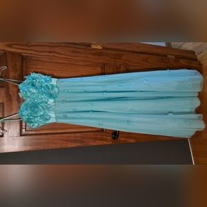 Teal prom dress